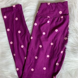 LuLaRoe Polka Dot Leggings OS NWT!